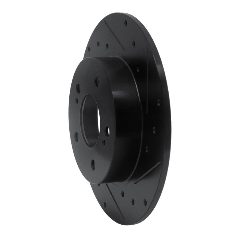 Infiniti I30 Brake Rotor (1) - Rear Right - R1 Concepts - Drilled & Slotted - Black - `94-`04